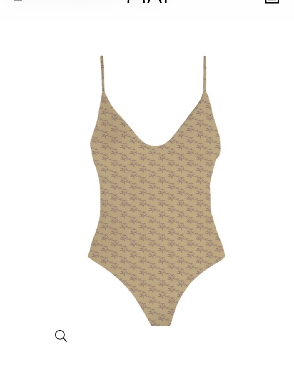 MAI Neutral Beige Floral One-Piece Swimsuit